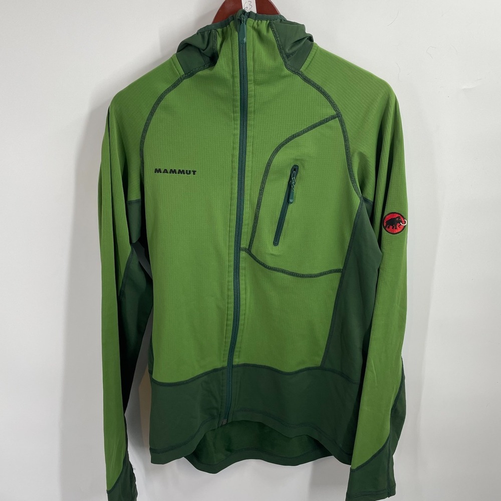 Mammut Kala Pattar Tech Soft Comfort Hooded Jacket Green Mens Size L 2396